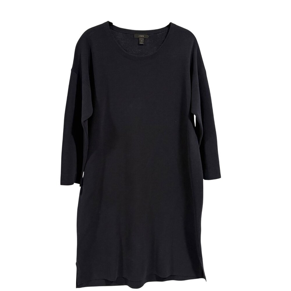 J. Crew Navy Blue Shift Dress‎ Size M Missing Tie Belt